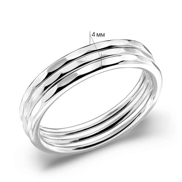 Обручальное кольцо из белого золота (арт. 239245б) – изображение 2