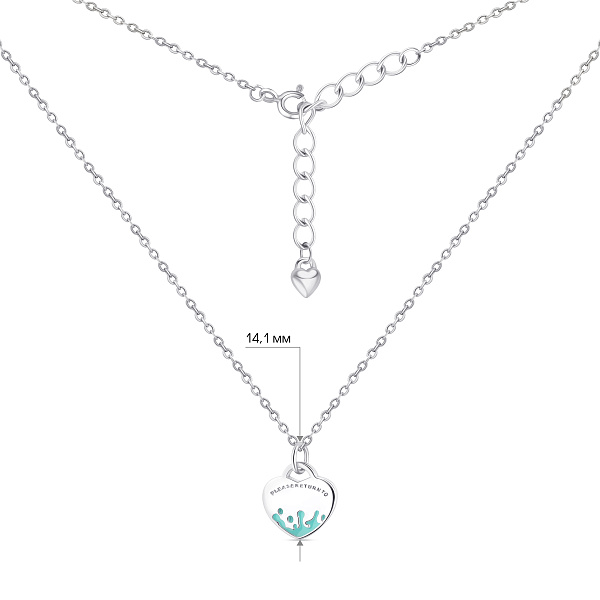 Серебряное колье с эмалью (арт. 7507/2378ебрз) – изображение 2