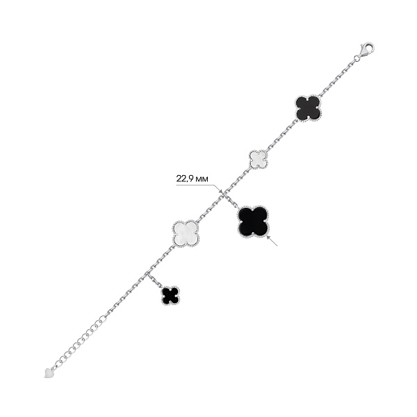 Серебряный браслет с подвеской (арт. 7509/5193оп) – изображение 2