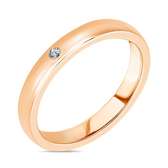Обручальное кольцо Европейка из золота с бриллиантом (арт. К239207)