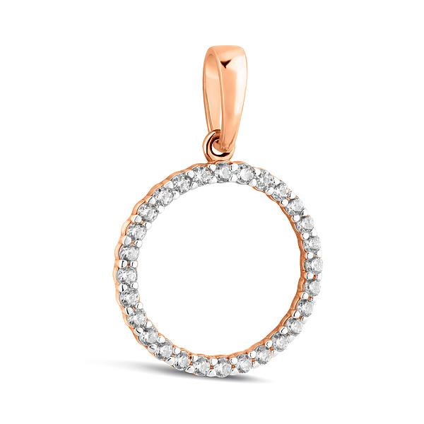 Золотая подвеска с фианитами (арт. 440504) – изображение 1