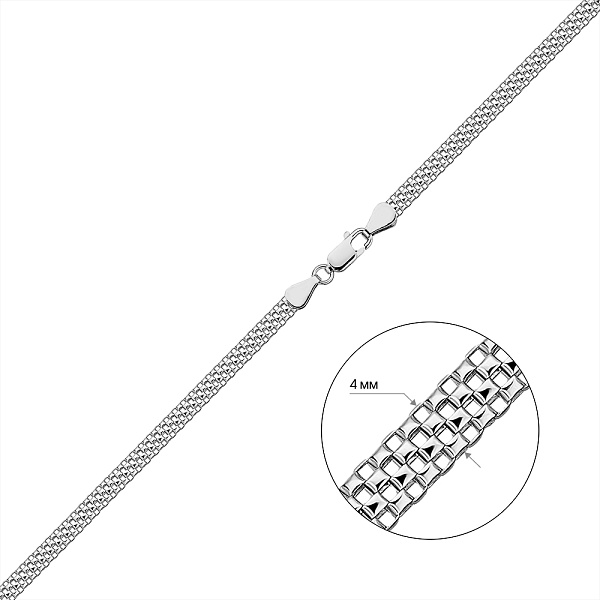 Серебряная цепочка плетения Попкорн (арт. 7508/2300) – изображение 2