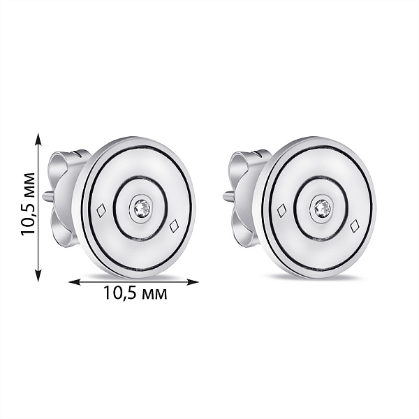 Серебряные серьги с фианитами (арт. 7518/5954) – изображение 2