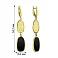 Сережки-підвіски Diva з жовтого золота з оніксом (арт. 108131жо) – зображення 2