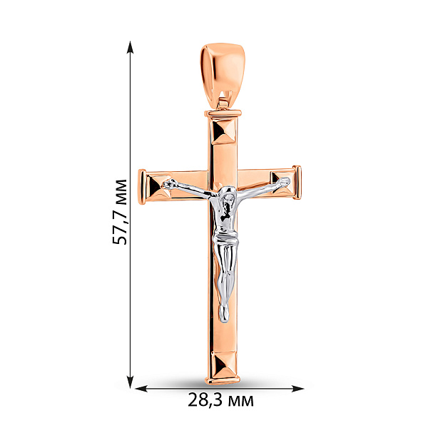 Крестик из золота с распятием (арт. 500695/1) – изображение 3