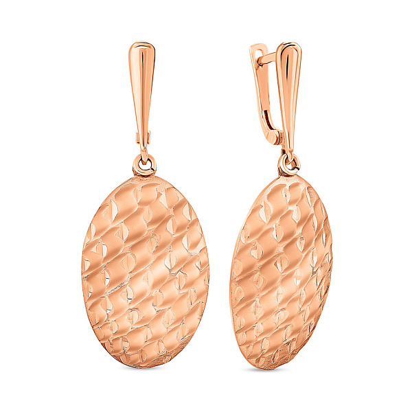 Золотые серьги без камней (арт. 104280) – изображение 1