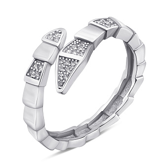 Безразмерное серебряное кольцо с фианитами (арт. 7501/6903)