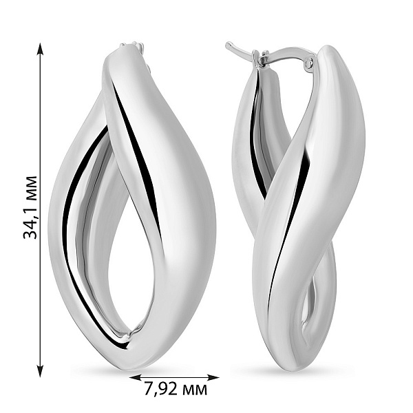 Сережки из белого золота Francelli (арт. е108243/35б) – изображение 4