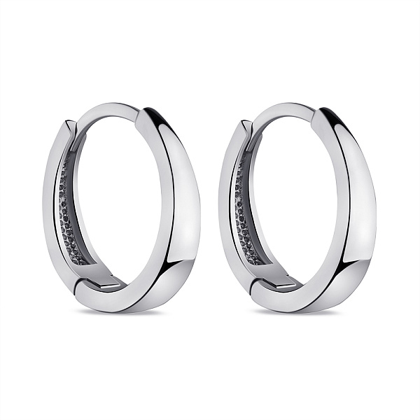 Серебряные серьги-кольца (арт. 7502/9628/15) – изображение 1