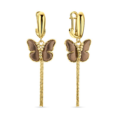 Золоті сережки-підвіски Francelli Метелики (арт. 1091176жкр)