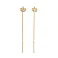 Сережки Корона из желтого золота с фианитами (арт. 110832ж) – изображение 1