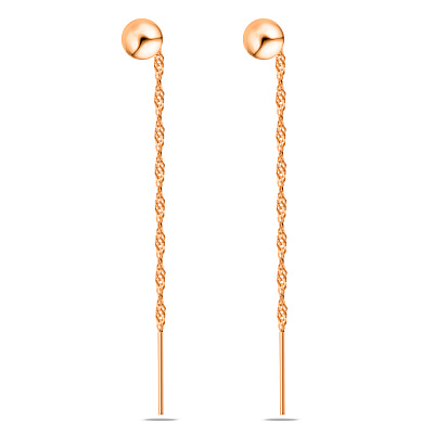 Золоті сережки протяжки (арт. 106692)