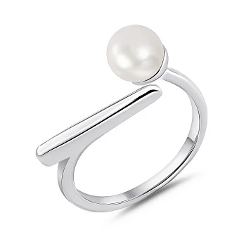Серебряное кольцо с жемчугом (арт. 7501/2186830жб)