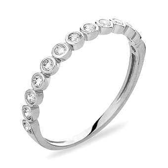 Фото Золота каблучка з фіанітами (арт. 140645б)