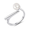 Серебряное кольцо с жемчугом (арт. 7501/2186830жб) – изображение 1