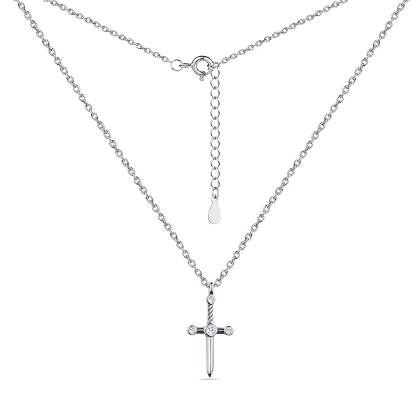 Колье из серебра с фианитами (арт. 7507/1540) – изображение 2