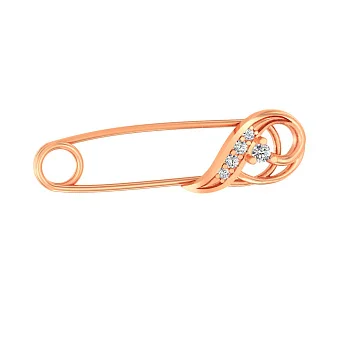 Золотая булавка с фианитами (арт. 360046)