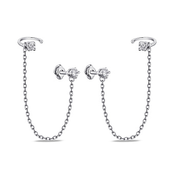 Фото Сережки-пусети Trendy Style зі срібла з фіанітами (арт. 7518/577сп)