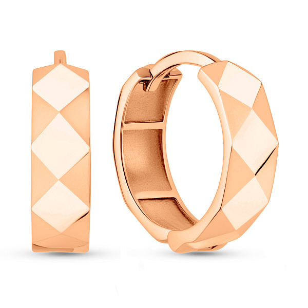 Серьги-кольца из красного золота (арт. 108286/15) – изображение 1