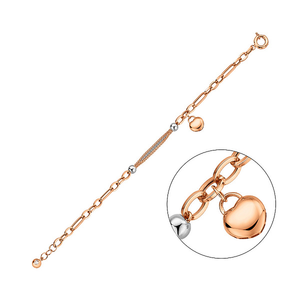 Браслет из красного и белого золота (арт. 326370кб) – изображение 1