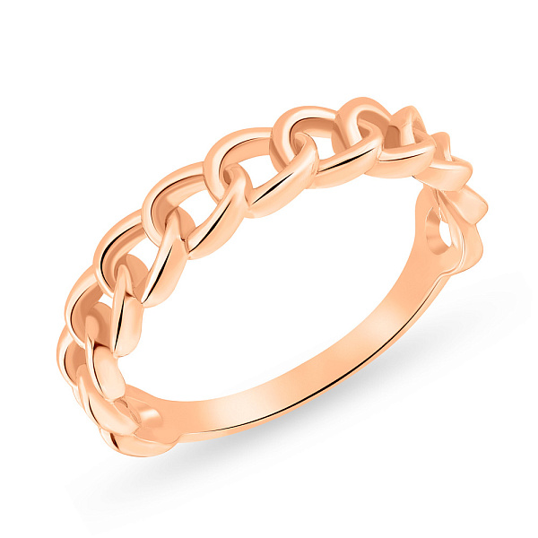 Золотое кольцо "Звенья" без камней  (арт. 155437) – изображение 1