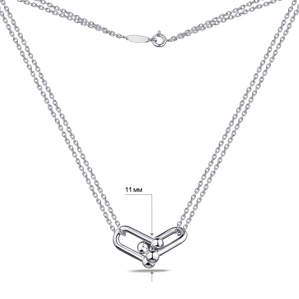 Серебряное колье Trendy Style без камней (арт. 7507/1589) – изображение 3