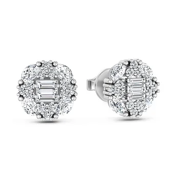 Золоті сережки з діамантами (арт. Т011556080б)