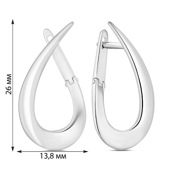 Золотые серьги без камней (арт. 110468б) – изображение 2