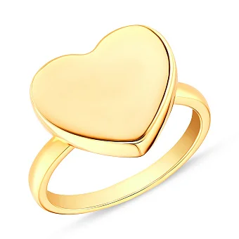 Каблучка «Серце» з жовтого золота (арт. 153349ж)