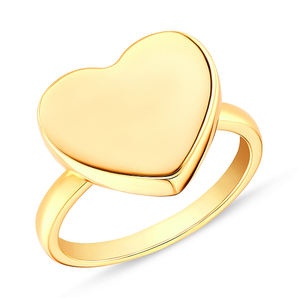 Каблучка «Серце» з жовтого золота (арт. 153349ж) – зображення 1