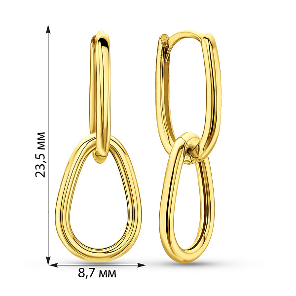 Золотые серьги (арт. 109894ж) – изображение 4