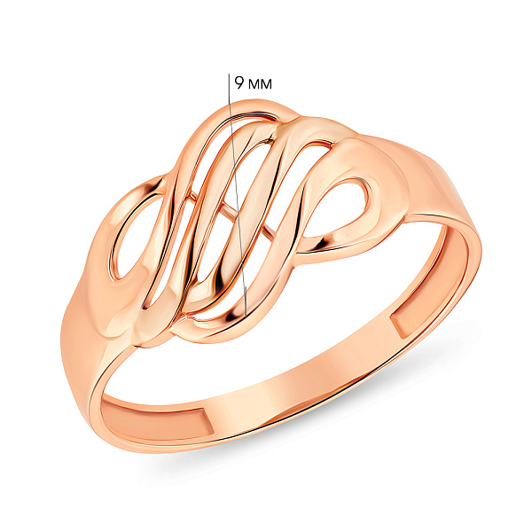Каблучка з червоного золота  (арт. 155136) – зображення 2