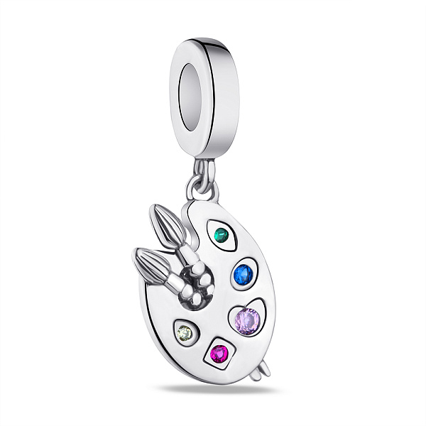 Серебряный шарм "Палитра для красок" (арт. 7903/3792а) – изображение 1