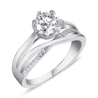 Фото Кольцо серебряное с фианитами (арт. 7501/5054)