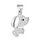 Серебряный кулон собачка с фианитами (арт. 7503/4850ч) – изображение 1