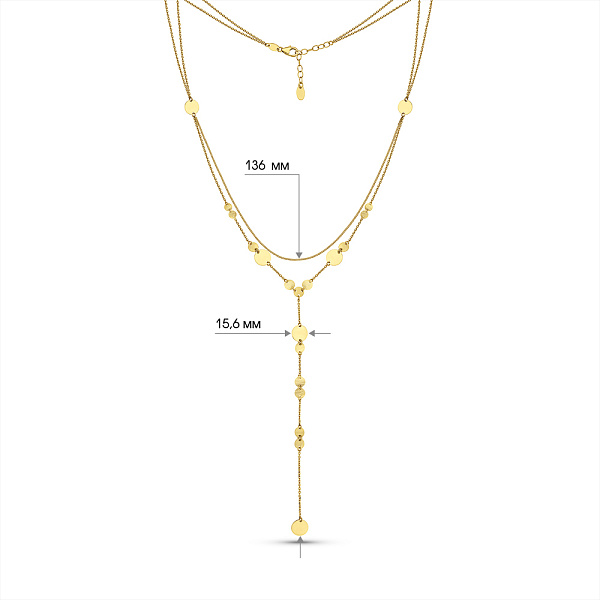 Золоте кольє-краватка Монети (арт. 352977ж) – зображення 5