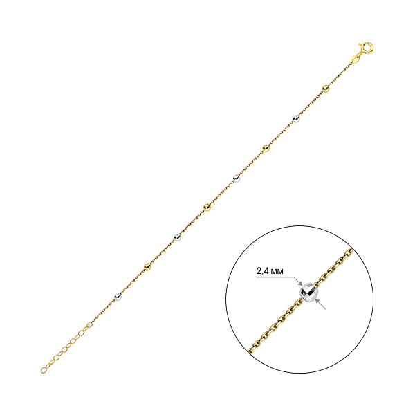 Браслет из желтого и белого золота (арт. 326575жб) – изображение 2