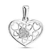 Кулон из белого золота с бриллиантами (арт. П011440б)