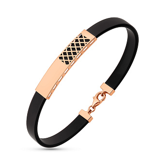 Браслет из каучука с золотыми вставками (арт. 3261381)