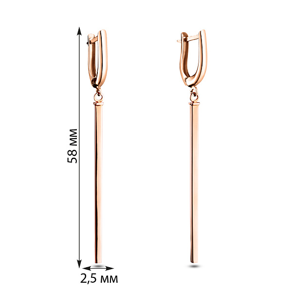 Золотые серьги с подвесками (арт. 105511) – изображение 2