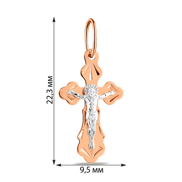 Золотой крестик с распятием (арт. 514102а) – изображение 3