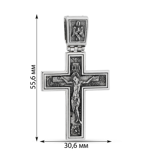 Серебряный крестик с распятием (арт. 7904/274пю) – изображение 2