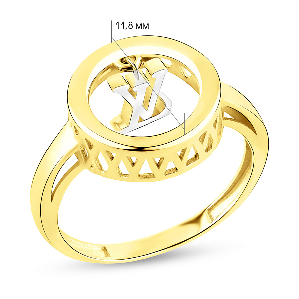 Кольцо из желтого золота (арт. 156226жр) – изображение 2