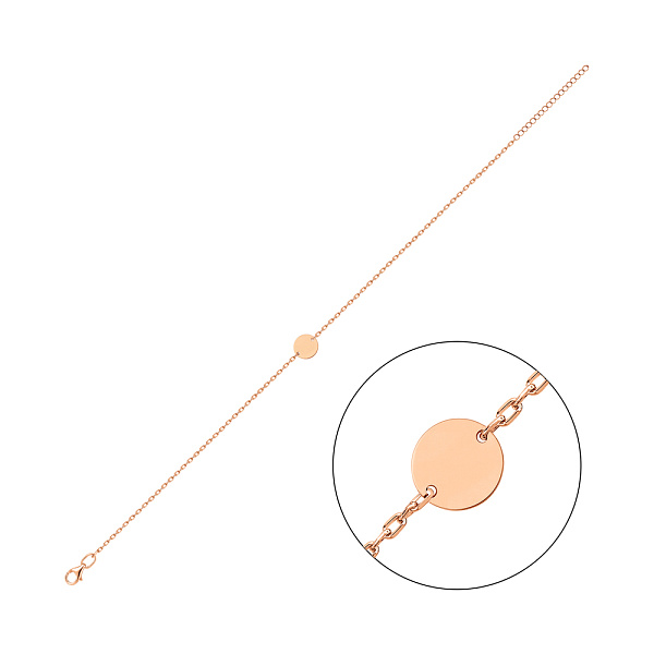 Золотий жіночий браслет на руку Монета (арт. 324033/5) – зображення 1