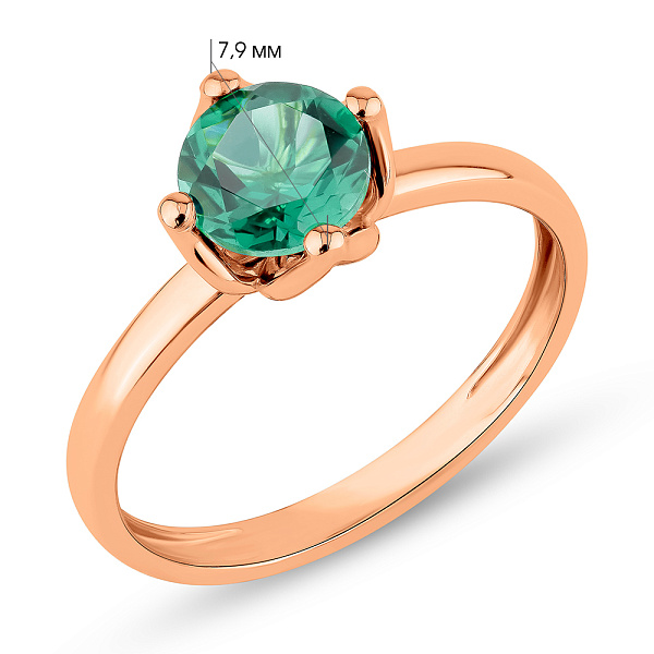 Золотое кольцо с кварцем (арт. 141229Пз) – изображение 4