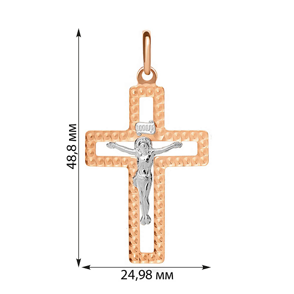 Золотий хрестик з розп'яттям (арт. 511181нрши) – зображення 2