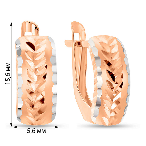 Золотые серьги без камней (арт. 120614) – изображение 3