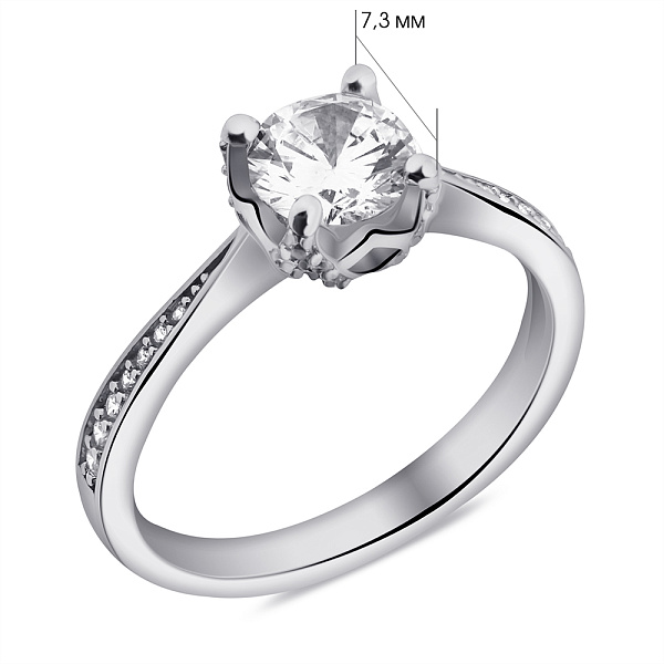 Серебряное кольцо с фианитами (арт. 7501/6947) – изображение 2