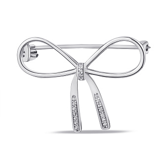 Срібна брошка "Бант" (арт. 7505/178)