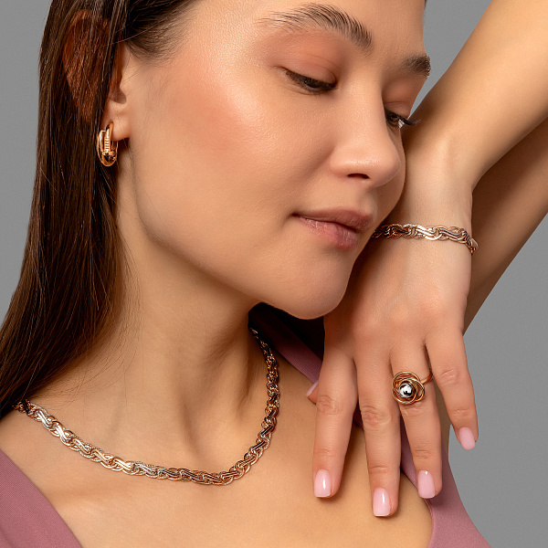 Золотые сережки Гвоздь с фианитами (арт. 111452) – изображение 4